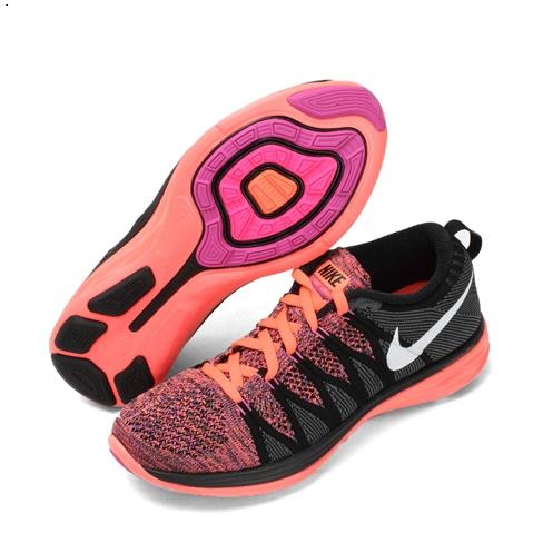 Nike Flyknit Lunar Ii 2 Womens Running Shoes Orange Black Red New Sweden